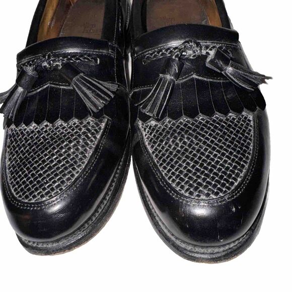 ALLEN EDMONDS MENS SHOES 9.5 D CODY BLACK WOVEN TASSEL LOAFER main image 6